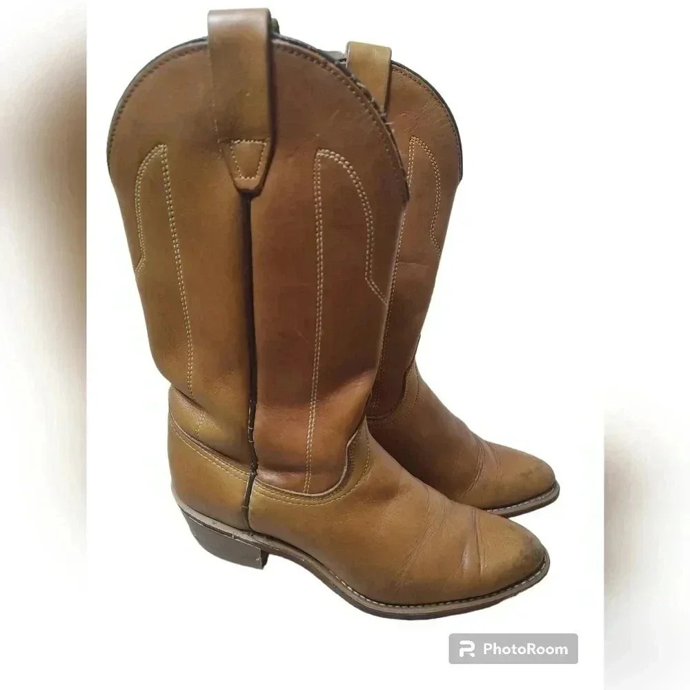 Wrangler Tan Leather Boots 6m Leather Solesize: Us 6 / Eu 39
